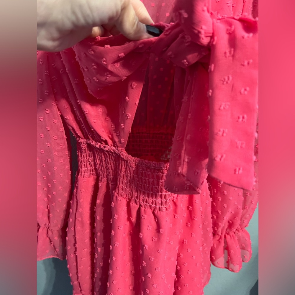 Shein Hot Pink Long Sleeve Dress - Picture 8 of 10
